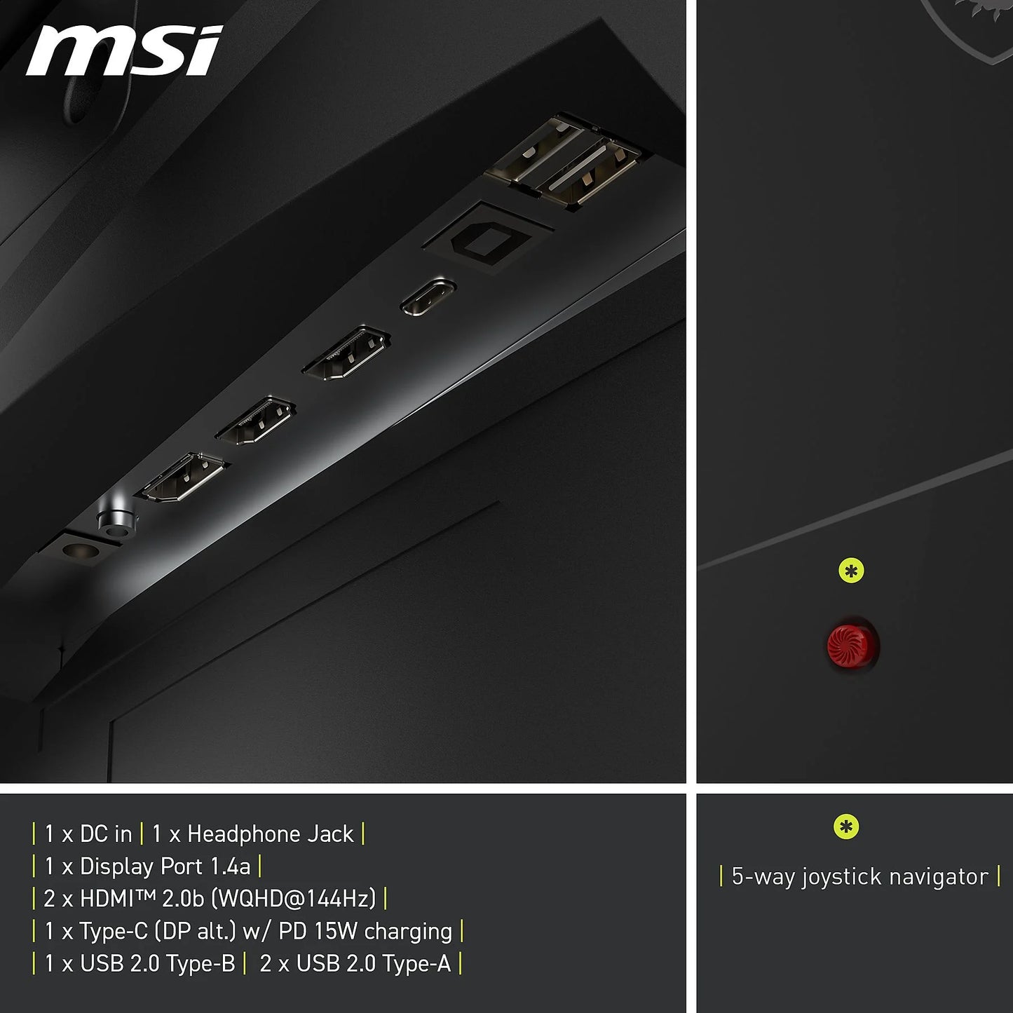 MSI MAG 275CQRFDE QD E2 27-inch WQHD gaming monitor (1 ms response time)