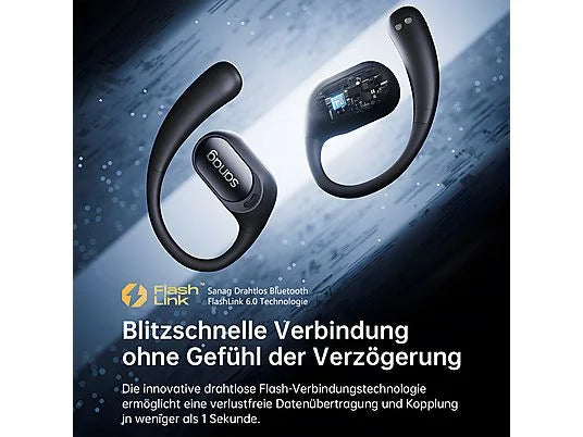 SANAG Z66, bezprzewodowe słuchawki HIFI Dolby Audio Bluetooth, słuchawki otwarte Bluetooth czarno-białe